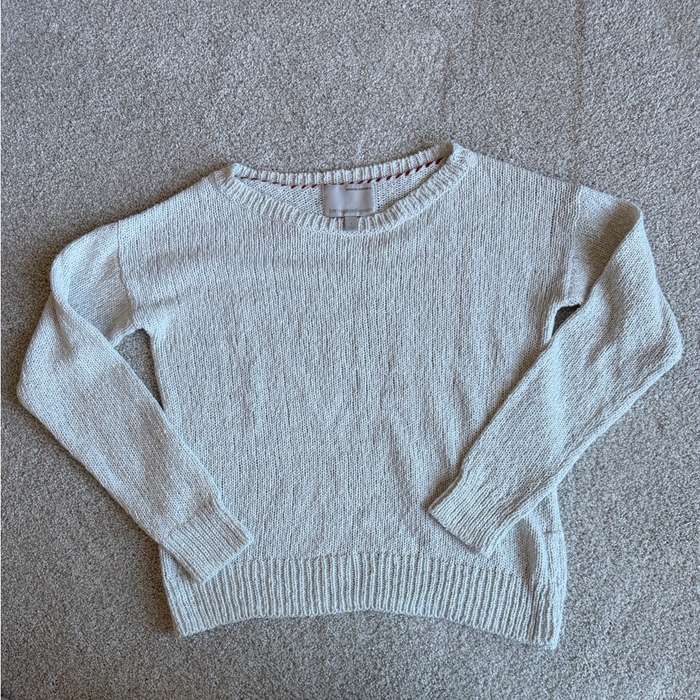 Banana Republic Light Gray Heritage Marled Pullover Sweater - Picture 2 of 6